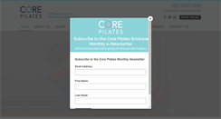 Desktop Screenshot of corepilates.com.au