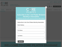 Tablet Screenshot of corepilates.com.au